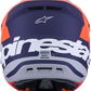 ALPINESTARS SM7 Helmet - Core - Matte Orange/Blue - Medium 8301826-408-M