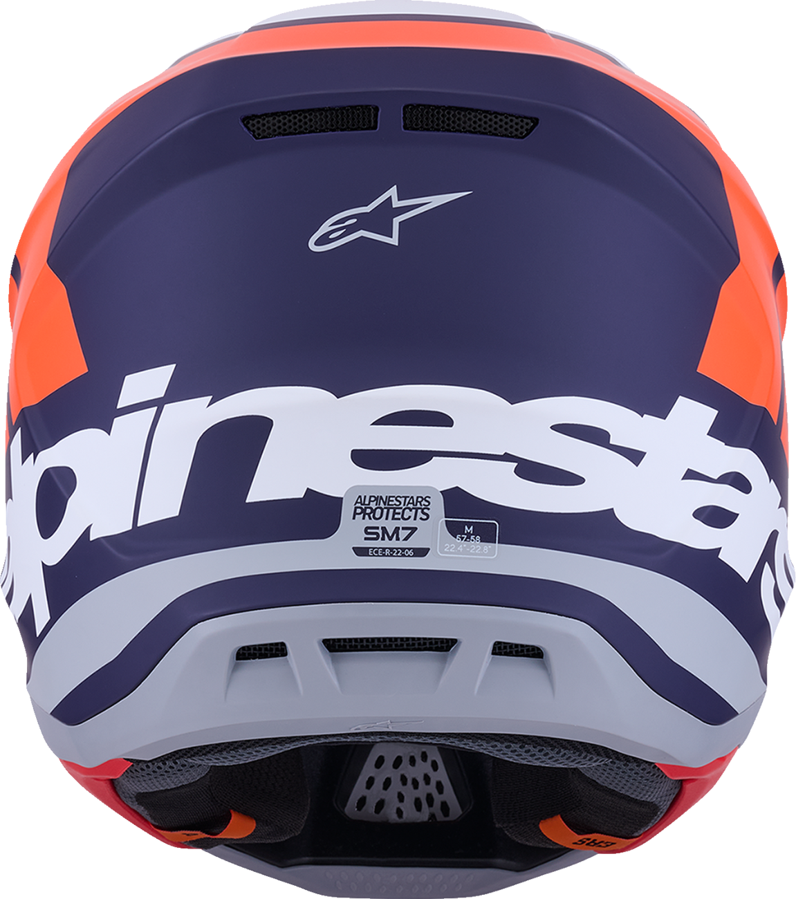 ALPINESTARS SM7 Helmet - Core - Matte Orange/Blue - Medium 8301826-408-M