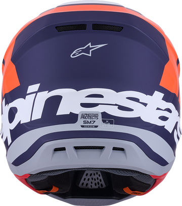 ALPINESTARS SM7 Helmet - Core - Matte Orange/Blue - Medium 8301826-408-M