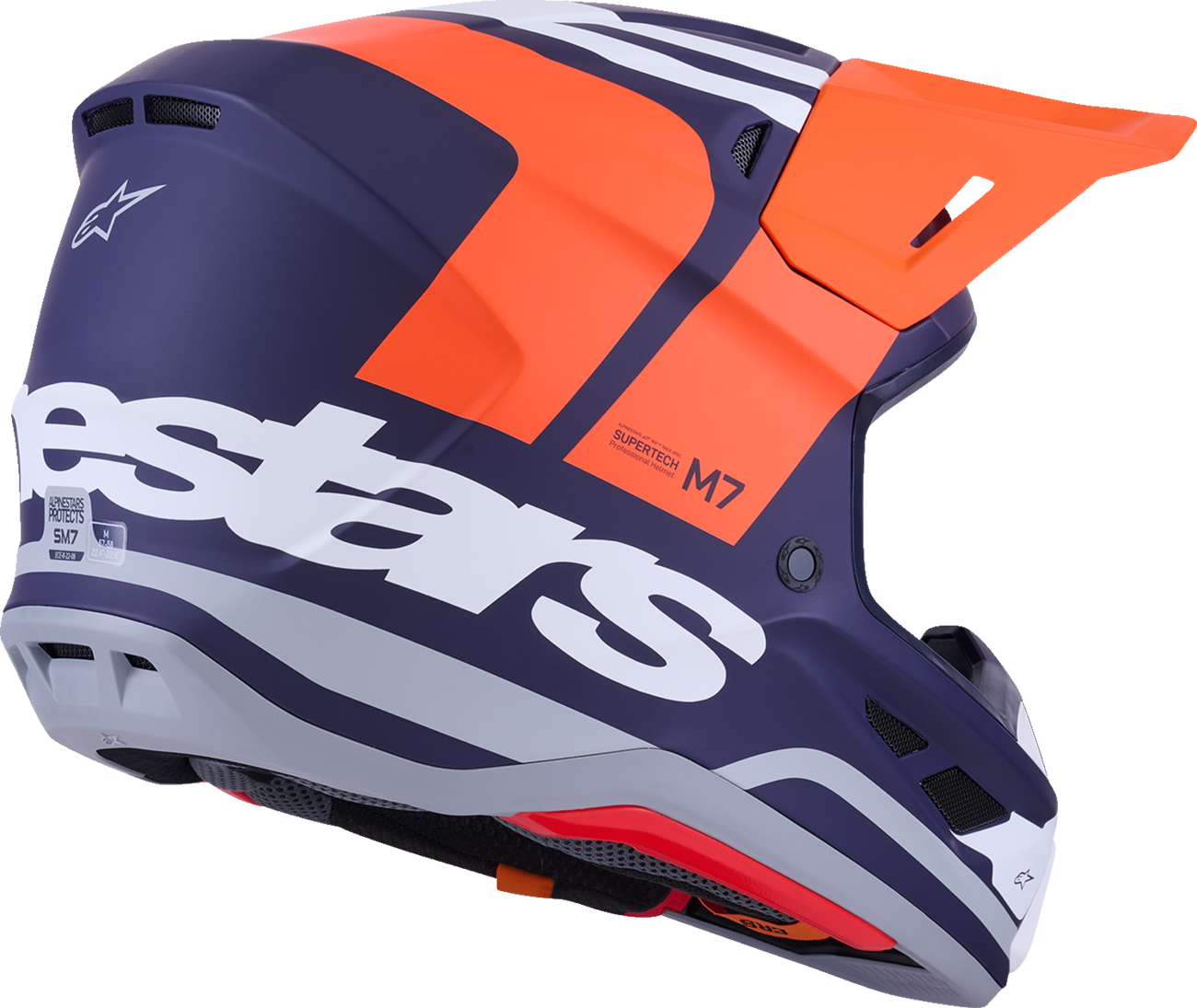 ALPINESTARS SM7 Helmet - Core - Matte Orange/Blue - Small 8301826-408-S