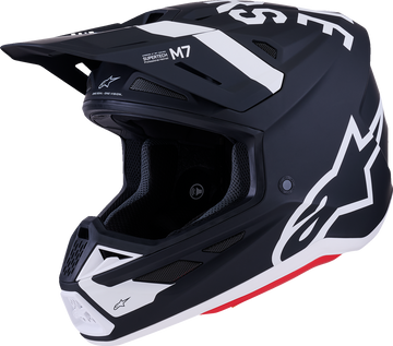 ALPINESTARS SM7 Helmet - Dasher - Matte Black/White - Small 8302226-1121-S