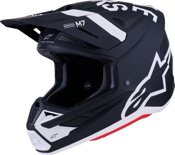 ALPINESTARS SM7 Helmet - Dasher - Matte Black/White - Small 8302226-1121-S