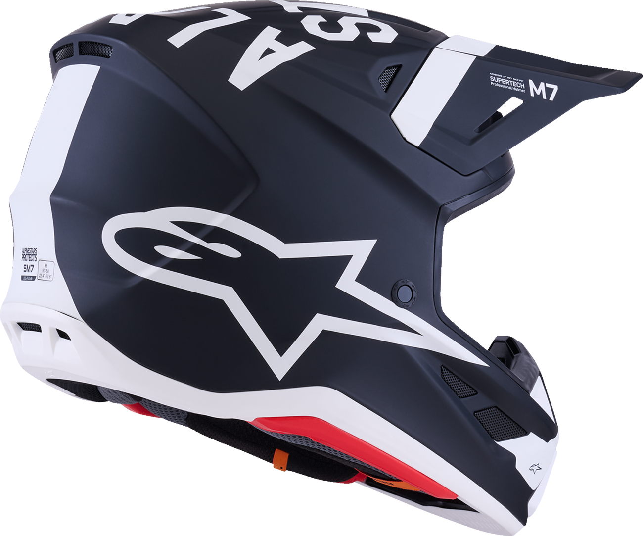 ALPINESTARS SM7 Helmet - Dasher - Matte Black/White - Small 8302226-1121-S