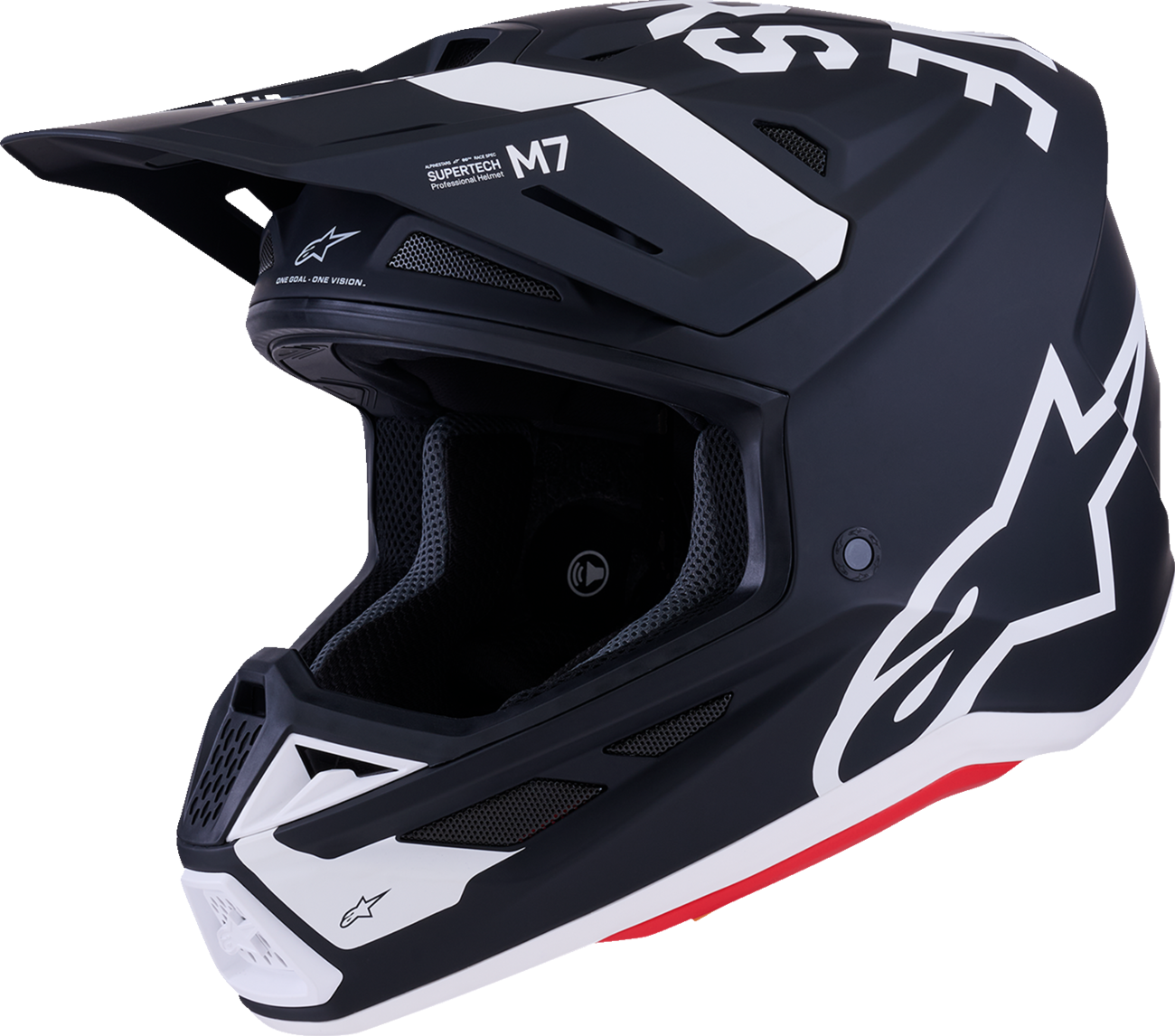 ALPINESTARS SM7 Helmet - Dasher - Matte Black/White - Large 8302226-1121-L