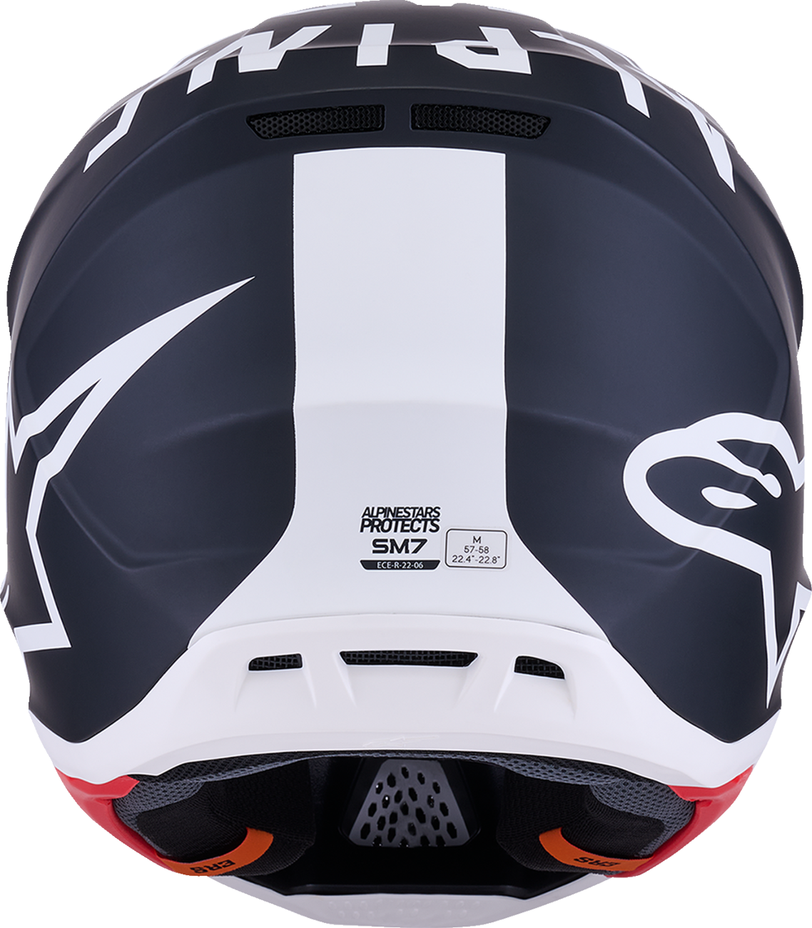 ALPINESTARS SM7 Helmet - Dasher - Matte Black/White - Large 8302226-1121-L