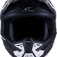 ALPINESTARS SM7 Helmet - Dasher - Matte Black/White - Large 8302226-1121-L