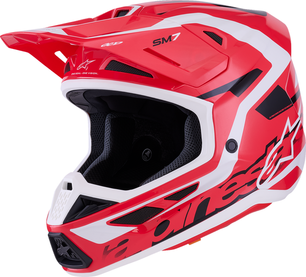 ALPINESTARS SM7 Helmet - Deed - Gloss Red/Black/White - Medium 8302426-3139-M