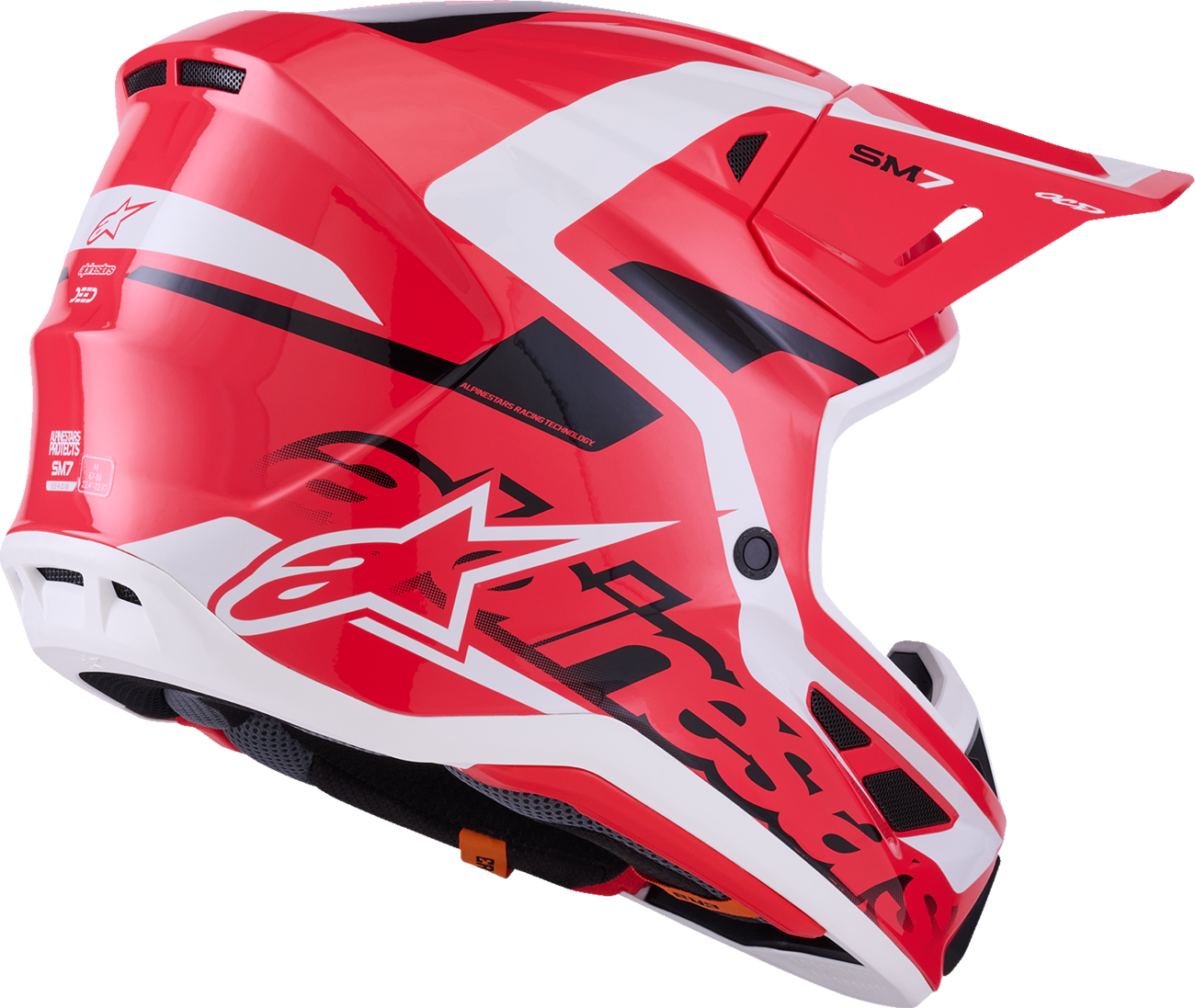 ALPINESTARS SM7 Helmet - Deed - Gloss Red/Black/White - XL 8302426-3139-XL