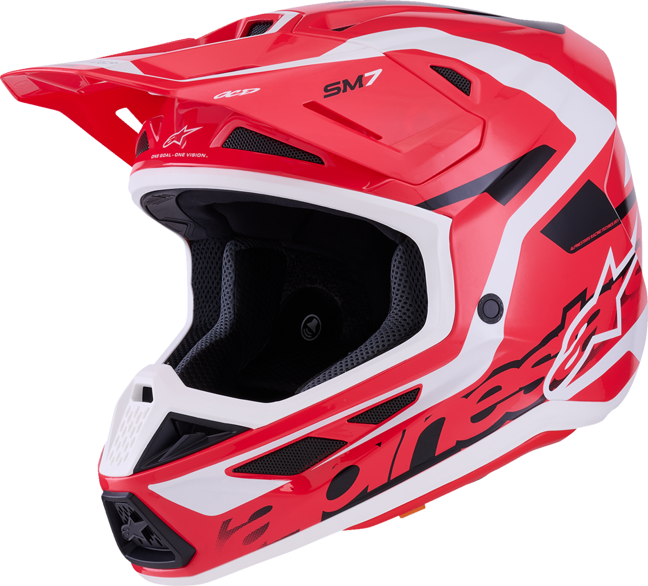 ALPINESTARS SM7 Helmet - Deed - Gloss Red/Black/White - 2XL 8302426-3139-XXL