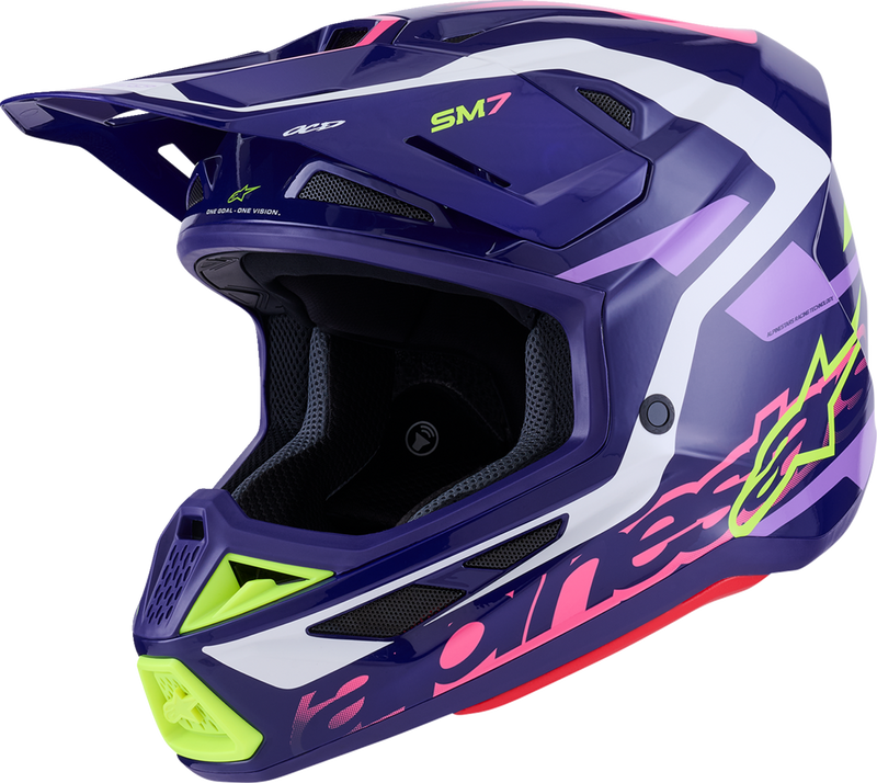 ALPINESTARS SM7 Helmet - Deed - Gloss Purple/Pink - Medium 8302426-3142-M