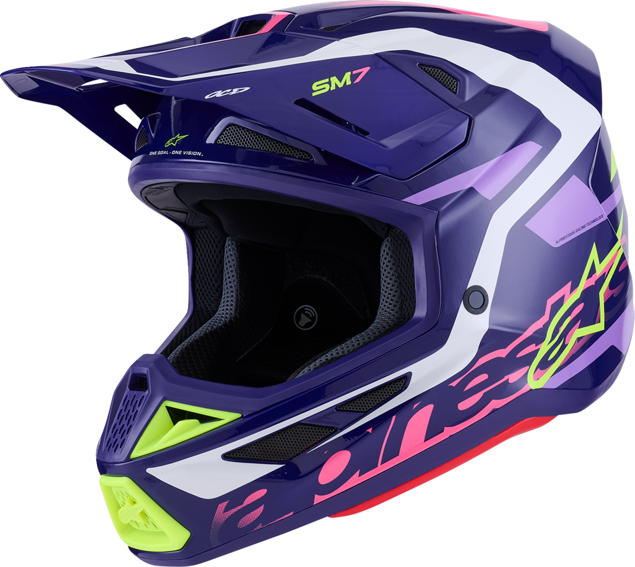 ALPINESTARS SM7 Helmet - Deed - Gloss Purple/Pink - Large 8302426-3142-L