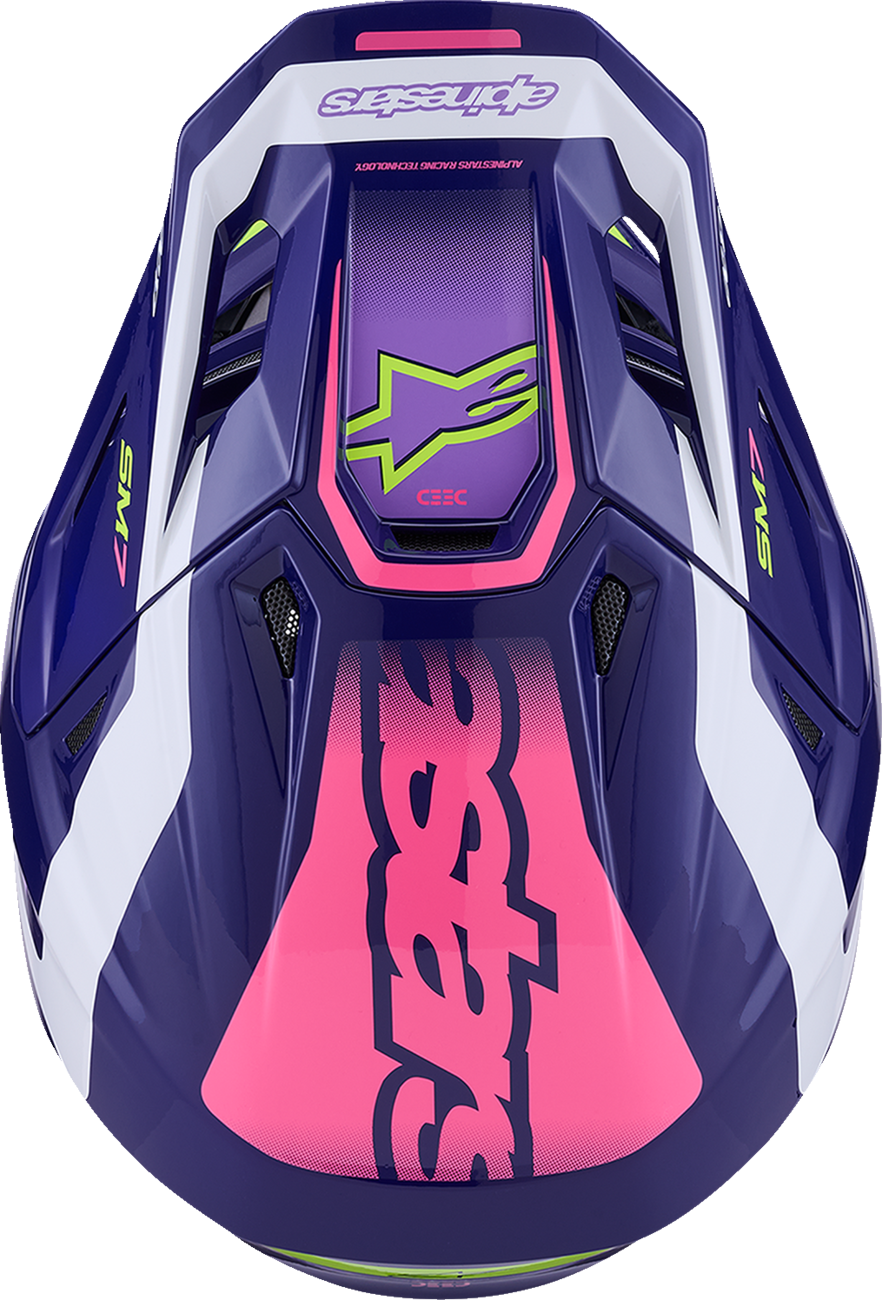 ALPINESTARS SM7 Helmet - Deed - Gloss Purple/Pink - Medium 8302426-3142-M