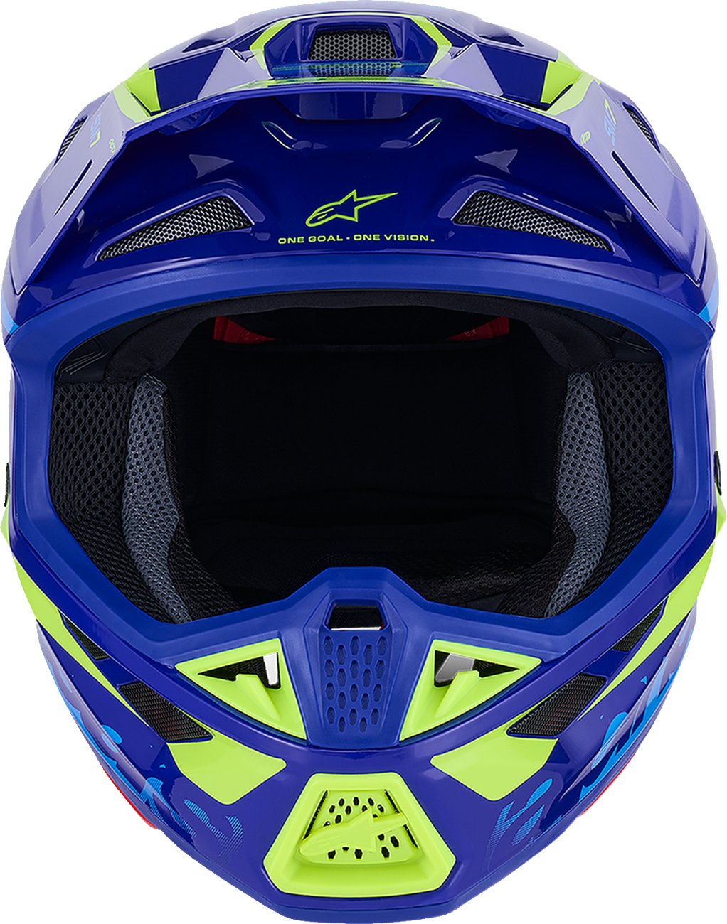 ALPINESTARS SM7 Helmet - Deed - Gloss Blue/Yellow Fluo - XS 8302426-7253-XS