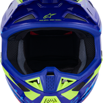 ALPINESTARS SM7 Helmet - Deed - Gloss Blue/Yellow Fluo - Medium 8302426-7253-M