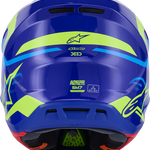 ALPINESTARS SM7 Helmet - Deed - Gloss Blue/Yellow Fluo - XS 8302426-7253-XS