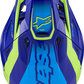 ALPINESTARS SM7 Helmet - Deed - Gloss Blue/Yellow Fluo - Small 8302426-7253-S