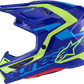 ALPINESTARS SM7 Helmet - Deed - Gloss Blue/Yellow Fluo - Large 8302426-7253-L