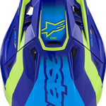 ALPINESTARS SM7 Helmet - Deed - Gloss Blue/Yellow Fluo - Large 8302426-7253-L