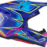 ALPINESTARS SM7 Helmet - Cast - Gloss/Blue/Pink/Yellow Fluo - XS 8302626-7254-XS