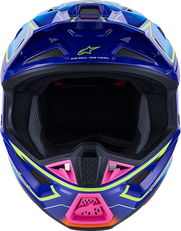 ALPINESTARS SM7 Helmet - Cast - Gloss/Blue/Pink/Yellow Fluo - Large 8302626-7254-L