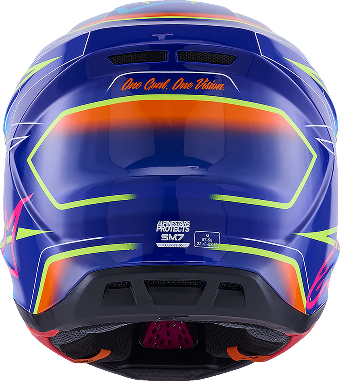 ALPINESTARS SM7 Helmet - Cast - Gloss/Blue/Pink/Yellow Fluo - 2XL 8302626-7254-XXL