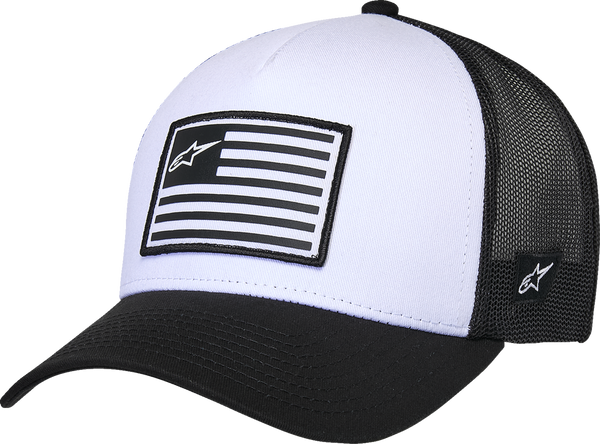 Alpinestars Flag Snapback Hat - White/Black 1211-81013-2010-OS