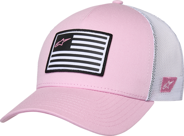 Alpinestars Flag Snapback Hat - Pink/White 1211-81013-3139-OS