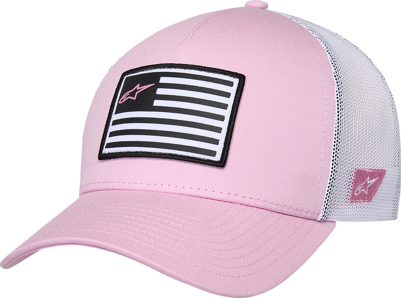 ALPINESTARS Flag Snapback Hat - Pink/White 1211-81013-3139-OS