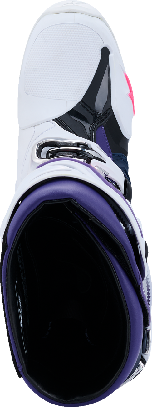 ALPINESTARS Tech 10 Boots - White/Violet/Navy/Pink Fluorescent - US 10 / EU 44.5 2010020-2780-10