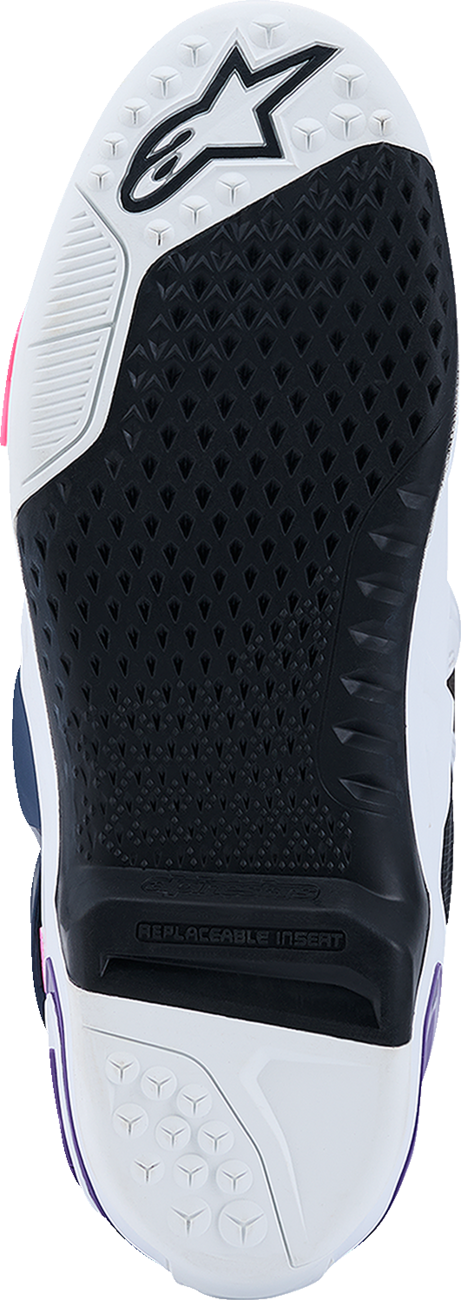 ALPINESTARS Tech 10 Boots - White/Violet/Navy/Pink Fluorescent - US 9 / EU 43 2010020-2780-9