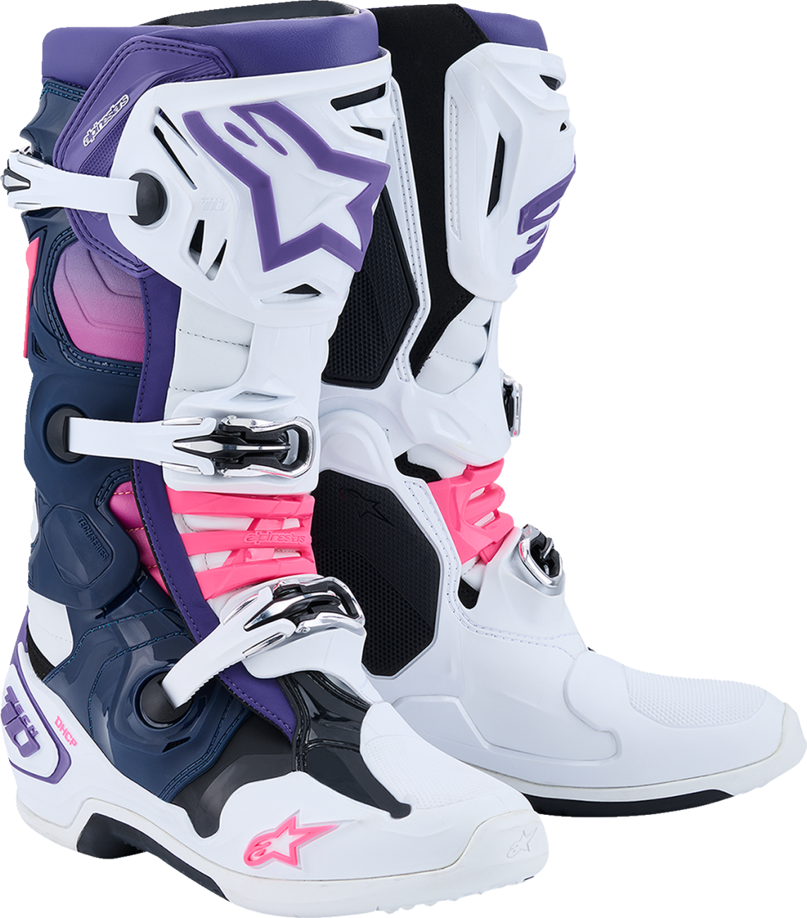 ALPINESTARS Tech 10 Boots - White/Violet/Navy/Pink Fluorescent - US 11 / EU 45.5 2010020-2780-11