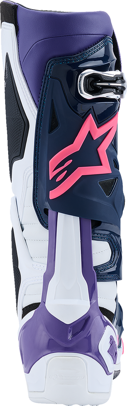 ALPINESTARS Tech 10 Boots - White/Violet/Navy/Pink Fluorescent - US 14 / EU 49.5 2010020-2780-14