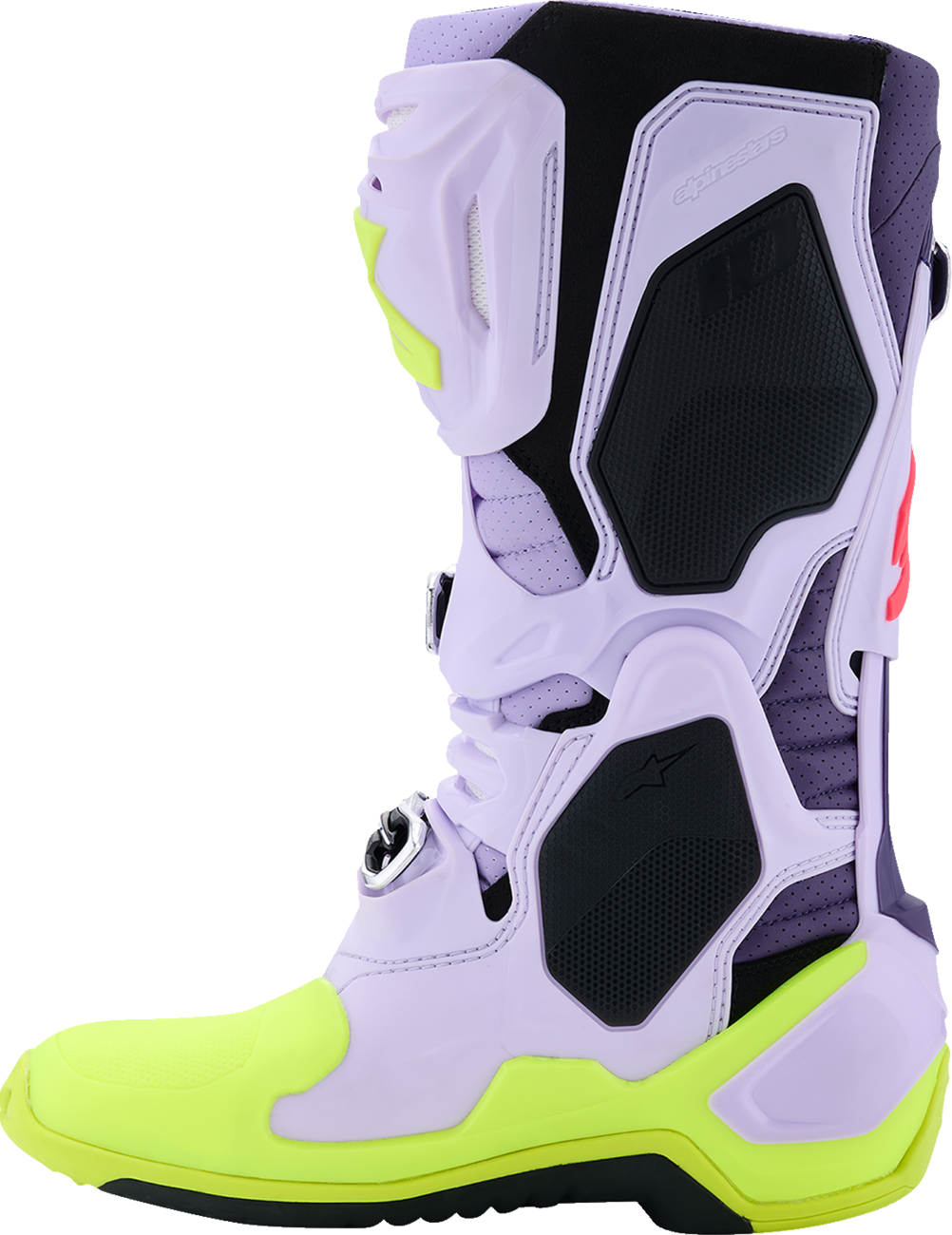 ALPINESTARS Tech 10 Supervented Boots - Purple/Fluorescent Yellow/Diva Pink - US 10 / EU 44.5 2010520-3150-10