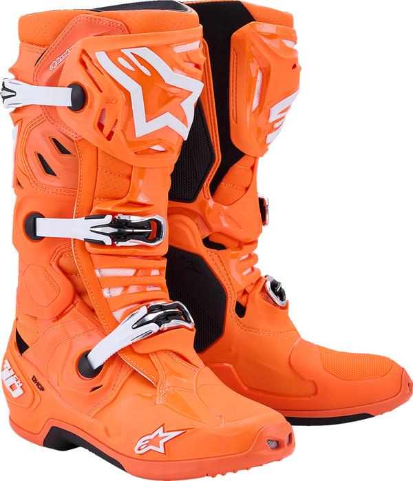 ALPINESTARS Tech 10 Supervented Boots - Fluorescent Orange/Black/White - US 13 / EU 48 2010520-4512-13