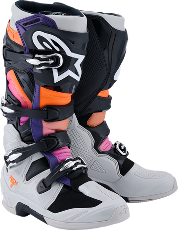 ALPINESTARS Tech 7 Boots - Black/Light Gray/Fluorescent Orange/Magenta - US 9 / EU 43 2012025-1594-9