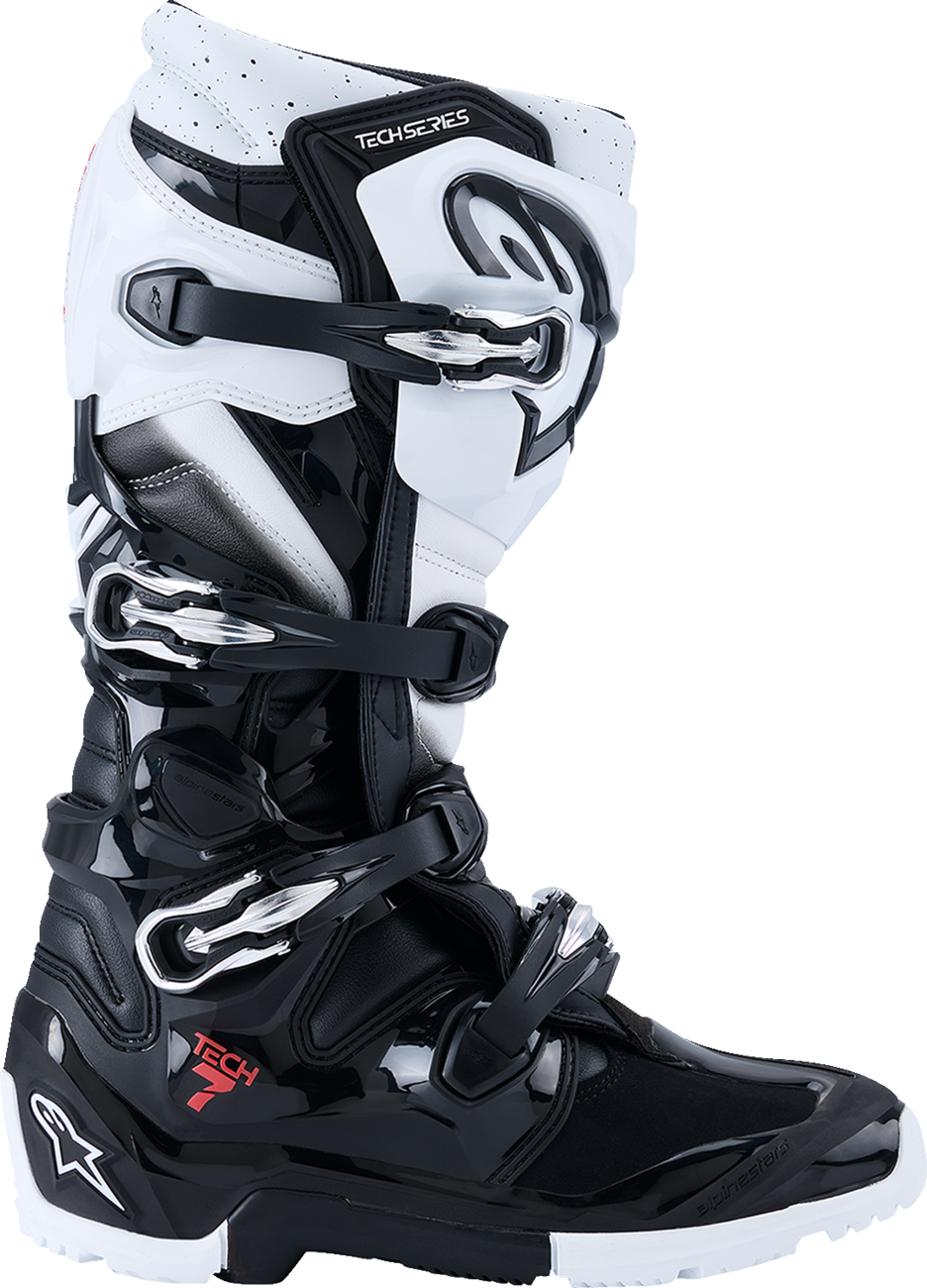 ALPINESTARS Tech 7 Enduro Boots - Black/White - US 12 2010426-12-12