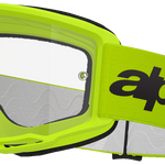 ALPINESTARS GOGGLES Vision 3 Goggle - Wordmark - Yellow - Clear Lens 5103325-5038