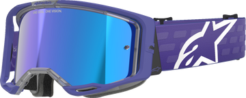 ALPINESTARS GOGGLES Vision 8 Goggle - Corp - Purple - Blue Mirror Lens 5101625-3116