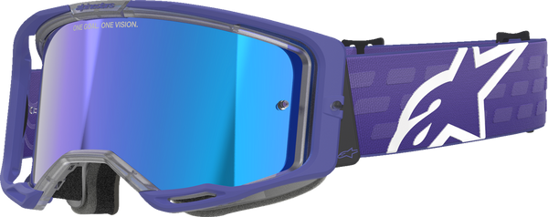 Alpinestars GOGGLES Vision 8 Goggle - Corp - Purple - Blue Mirror Lens 5101625-3116