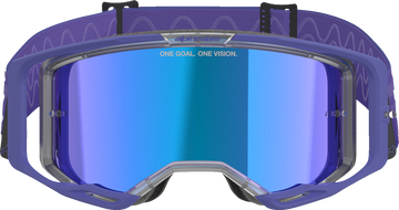 ALPINESTARS GOGGLES Vision 8 Goggle - Corp - Purple - Blue Mirror Lens 5101625-3116