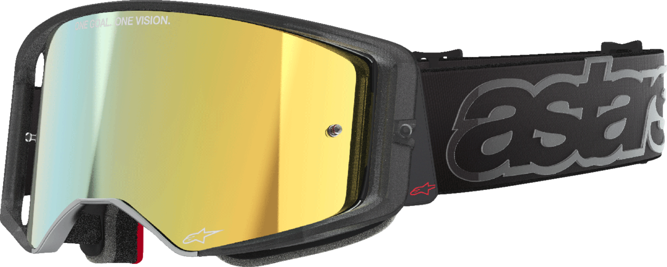 ALPINESTARS GOGGLES Supertech Vision Goggle - Vista - Black - Gold Mirror Lens 5100226-1581