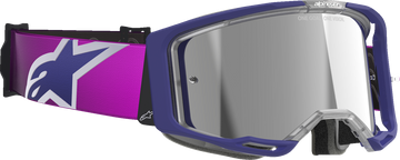 ALPINESTARS GOGGLES Vision 8 Goggle - Corp - Purple/Light Gray - Silver Mirror Lens 5101625-3153