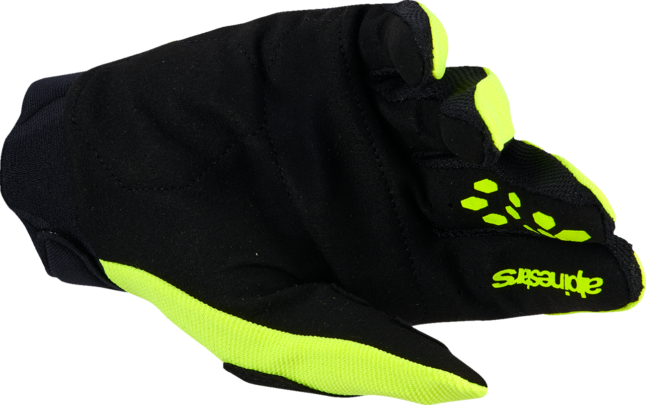 ALPINESTARS Youth Full Bore V2 Gloves - Fluo Yellow/Black - Small 3540226-551-S