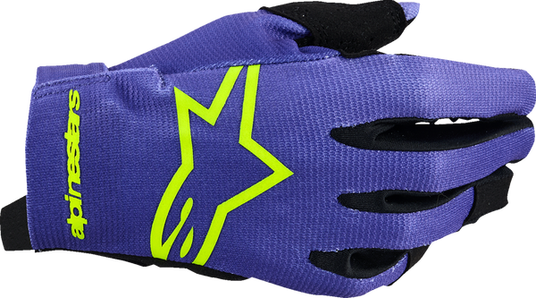 ALPINESTARS Youth Radar Gloves - Purple/Fluo Yellow - XS 3541824-3175-XS