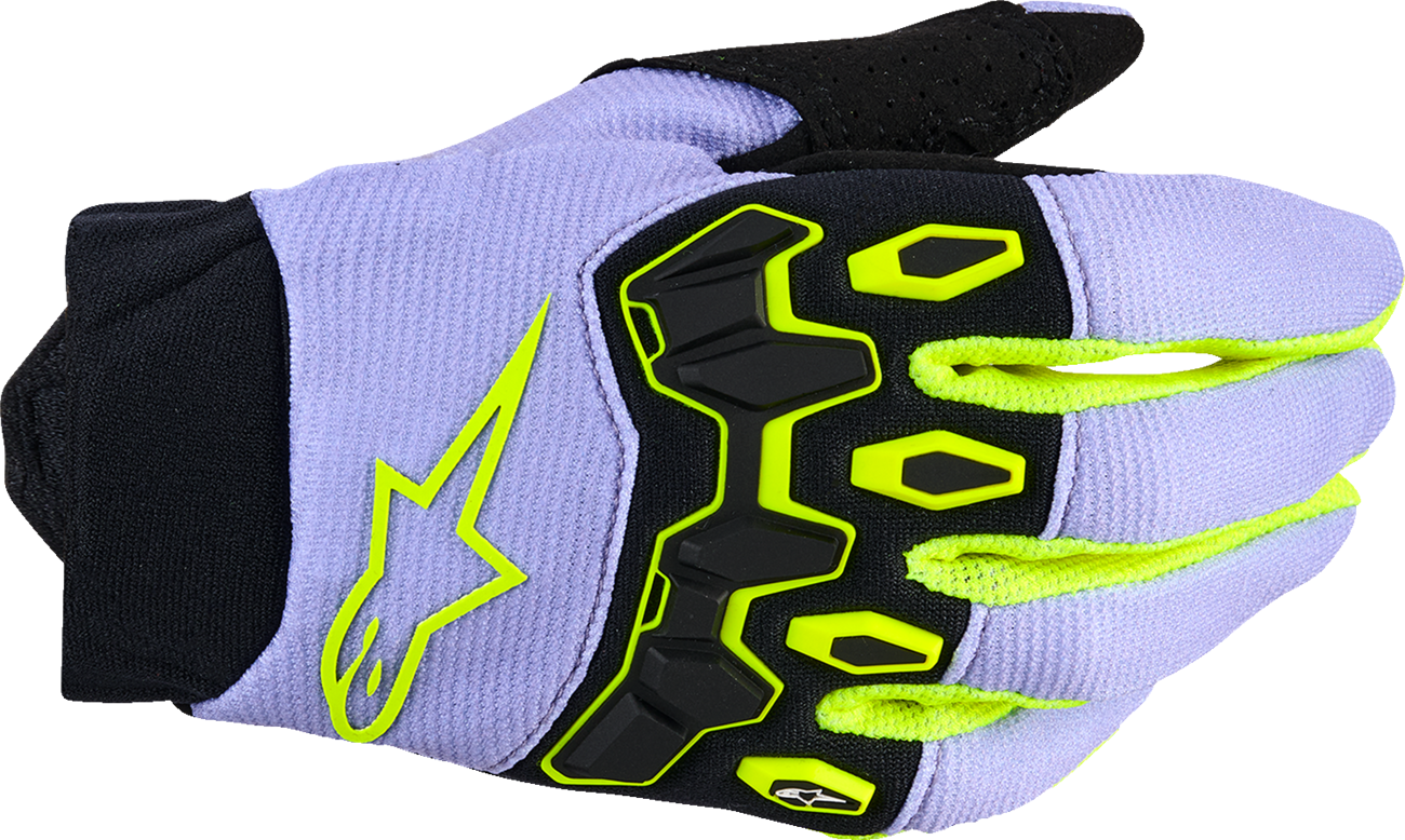 ALPINESTARS Youth Full Bore V2 Gloves - Purple/Fluo Yellow - 3XS 3540226-3175-3XS