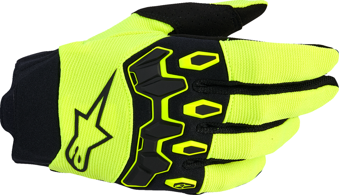 ALPINESTARS Youth Full Bore V2 Gloves - Fluo Yellow/Black - Medium 3540226-551-M