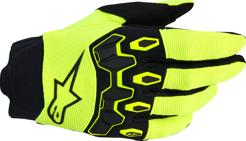 ALPINESTARS Youth Full Bore V2 Gloves - Fluo Yellow/Black - Large 3540226-551-L