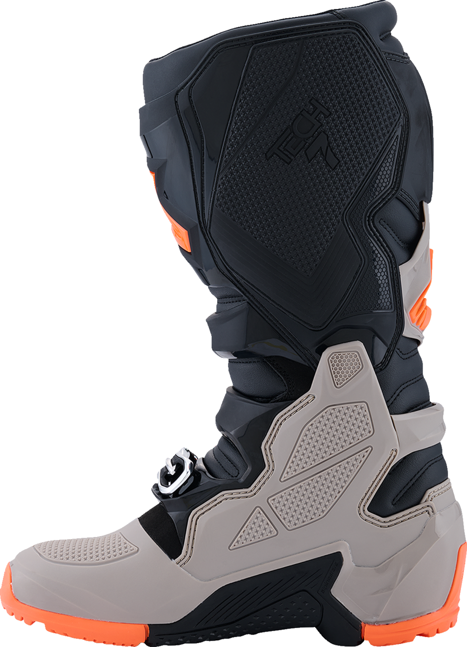 ALPINESTARS Tech 7 Enduro Boots - Black/Warm Gray/Fluorescent Orange - US 8 2010426-1562-8