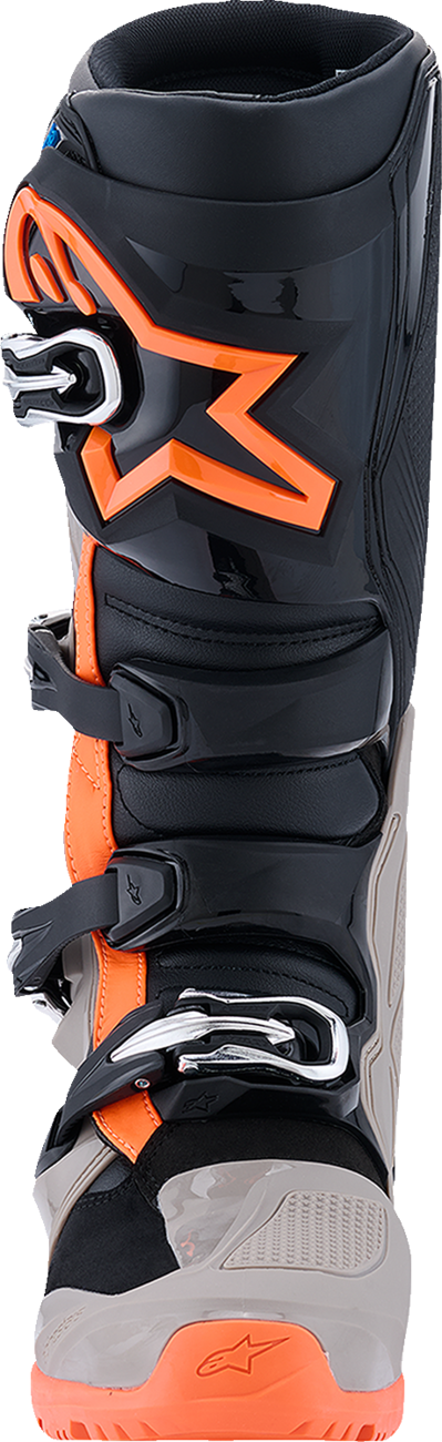 ALPINESTARS Tech 7 Enduro Boots - Black/Warm Gray/Fluorescent Orange - US 9 2010426-1562-9