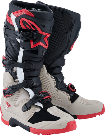 ALPINESTARS Tech 7 Enduro Boots - Black/Light Gray/Bright Red - US 7 2010426-1903-7